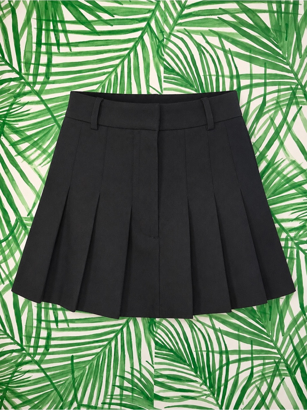 Abercrombie & Fitch Black Pleated Skort